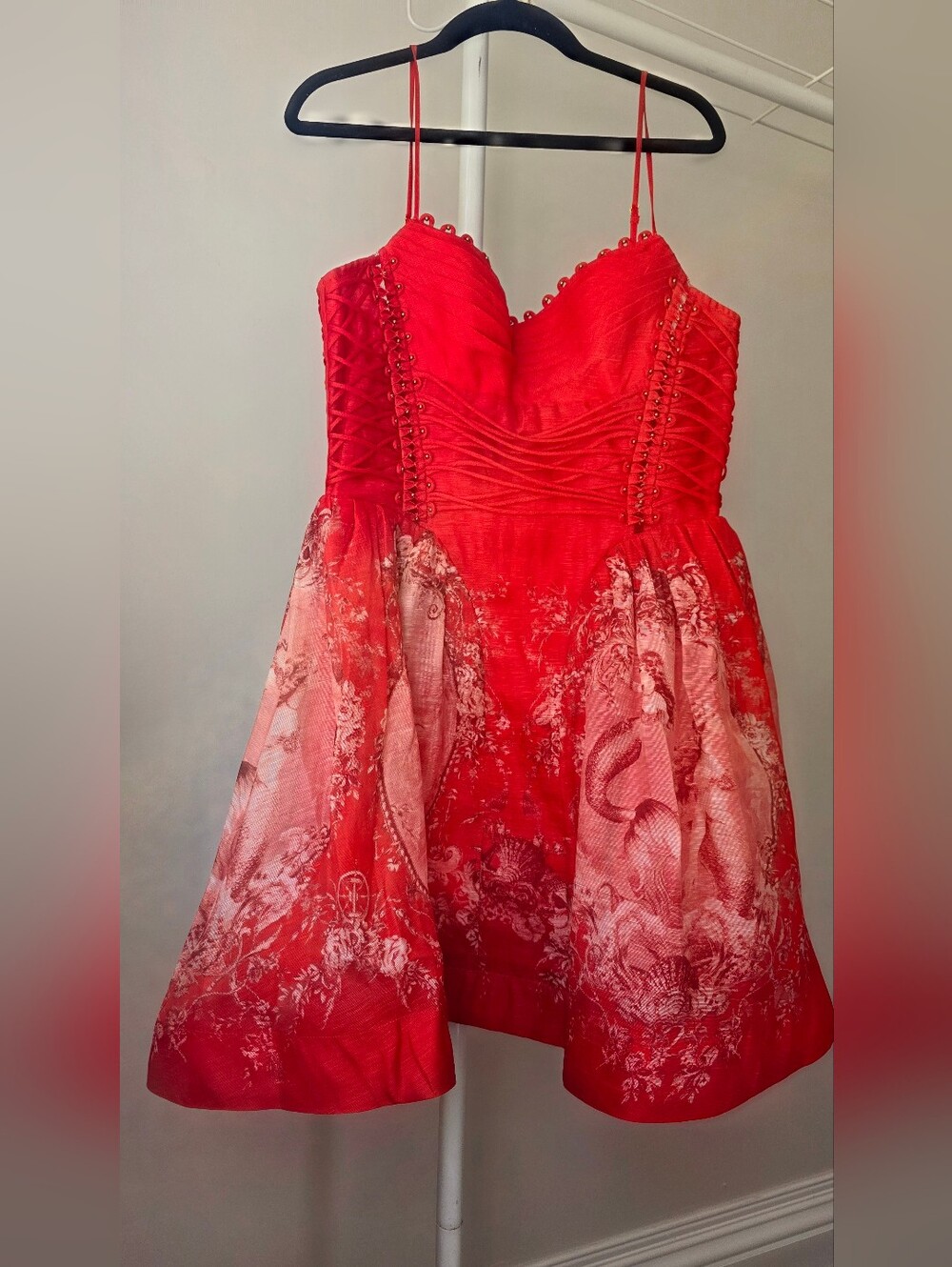 Zimmermann Red Corset Mini Dress | NWOT | Pristine | US 4 - Picture 4 of 9